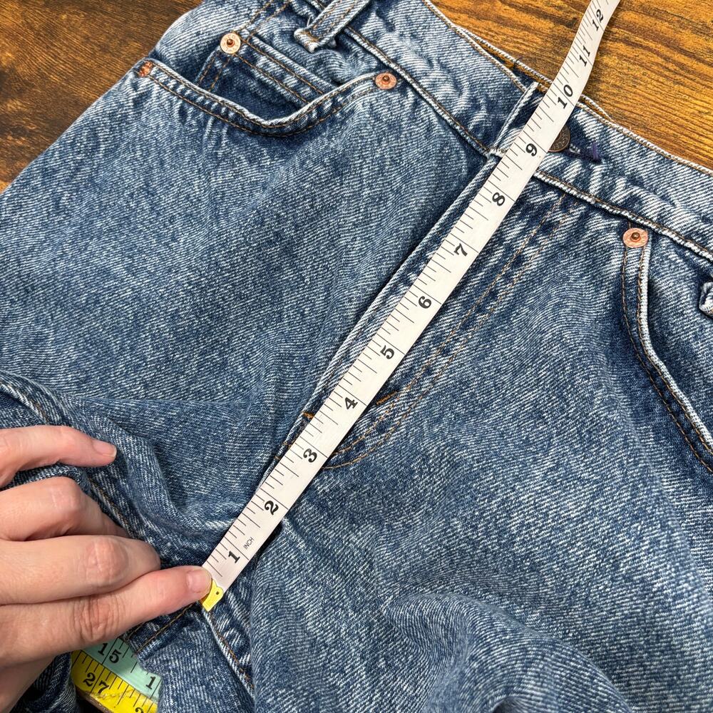 Levis Mens 28x32 505 Student Jeans Blue Acid Wash Vintage 90s Made in USA - Picture 7 of 16